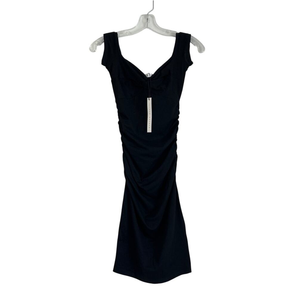 NWT Susana Monaco Black Bodycon Dress Sweetheart Neck Women’s XS